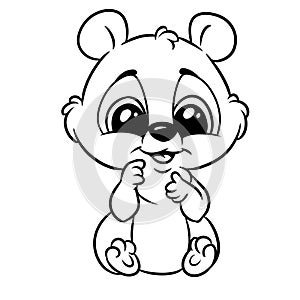 Little baby animal big eyes coloring page cartoon