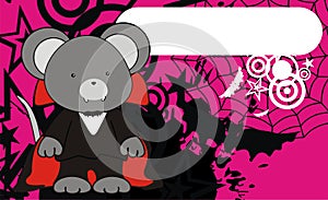 Little baby mouse dracula cartoon halloween background