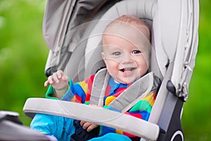 Little baby in stroller