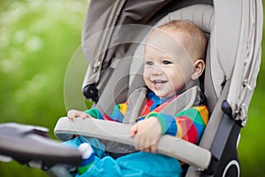 Little baby in stroller