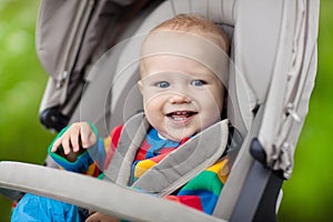 Little baby in stroller