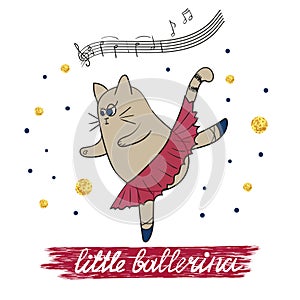 Little ballerina vector illustration