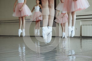 Little ballet girl jump