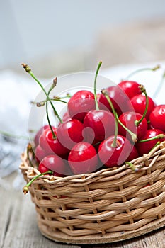 Little basket of cherries.