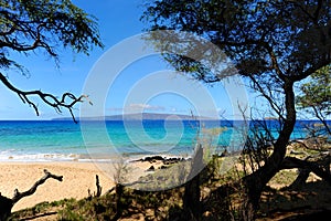 Little Beach on Maui looking over at the island of Lanai.