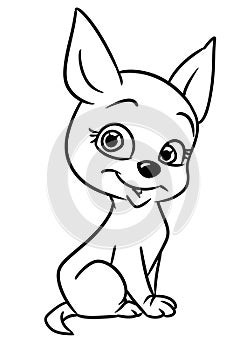 Little beautiful girl doggy character puppy illustration cartoon