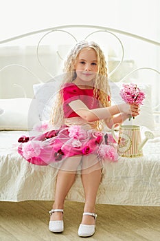 Little beauty in a stunning pink dress