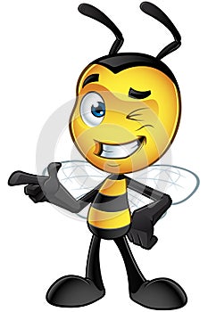 Little Bee Character - Pointing