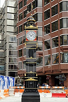 Little Ben, a cast iron miniature clock tower near Victoria station