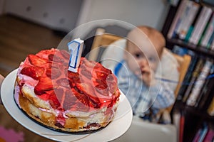 Little boy 1st birthday