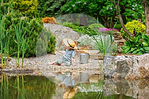 Little boy angling photo