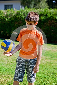 Little boy with ball