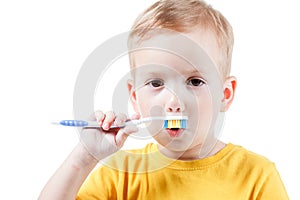 The little boy with a big mustache