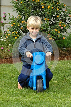 Little boy on bike