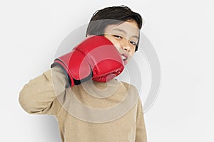 Little Boy Boxing Gloves Concept