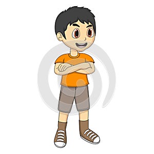 Little boy cartoon vector illustration
