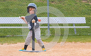 Young Child Playing Baseball photo
