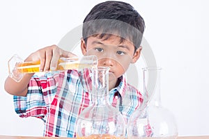 little boy doing science experiment, science Education