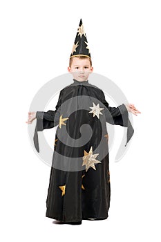 Little boy dressed as astrologer