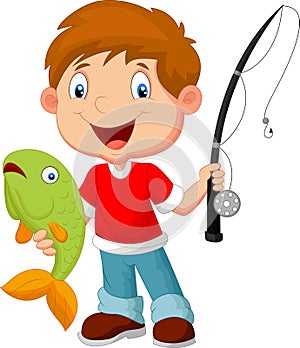 Little boy fishing