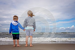 Toddlers on the beach