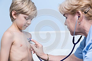 Little boy having examination