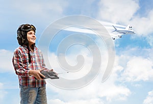 Boy dreams of becoming a pilot