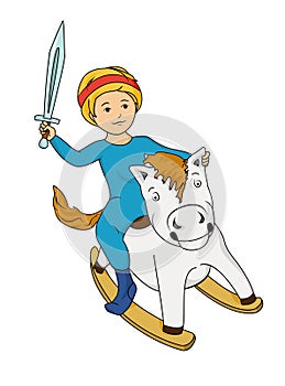 Little boy on the horse