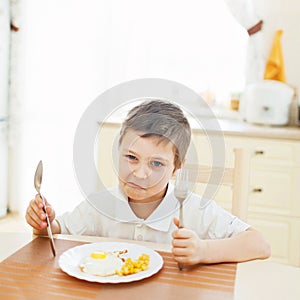 Little boy in the kitchen