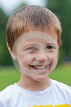 Little Boy Making Funny Face