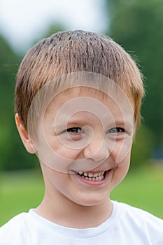 Little Boy Making Funny Face