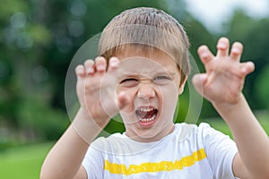 Little Boy Making Funny Face