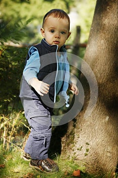 Little boy outdoors