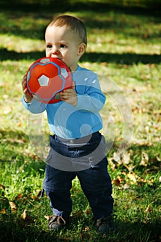 Little boy outdoors