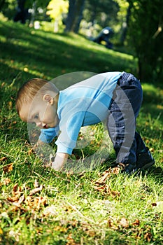 Little boy outdoors