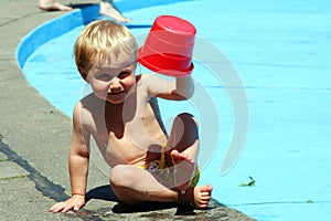 Little boy playing