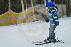 Skiing for the first time