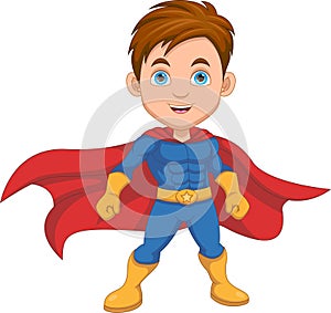 little boy in superhero costume