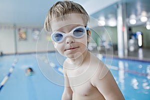 Little boy swimmer