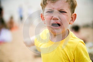 Little boy tantrum photo
