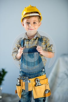 Little boy with tools