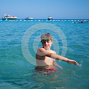 Little boy in water