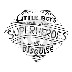 Little boys are just superheroes in disguise. Nursery lettering