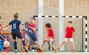 Little Boys playing soccer