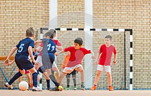 Little Boys playing soccer