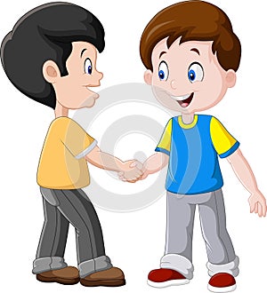 Little Boys Shaking Hands