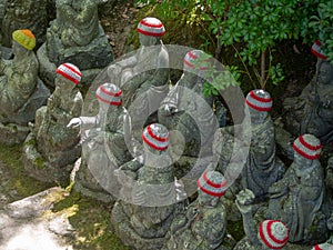 Little Buddha statues at DaishÅ-in temple, Japan