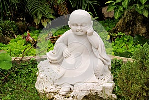 Little buddha white sculpture