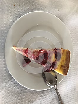 The little cake for eating at majorcan restaurant photo