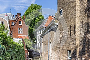 Little canal and old houses in Gouda